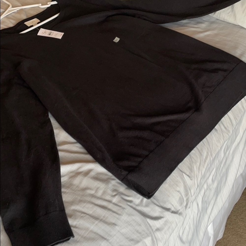 Loft split hem black sweater- xxl